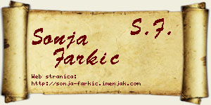 Sonja Farkić vizit kartica